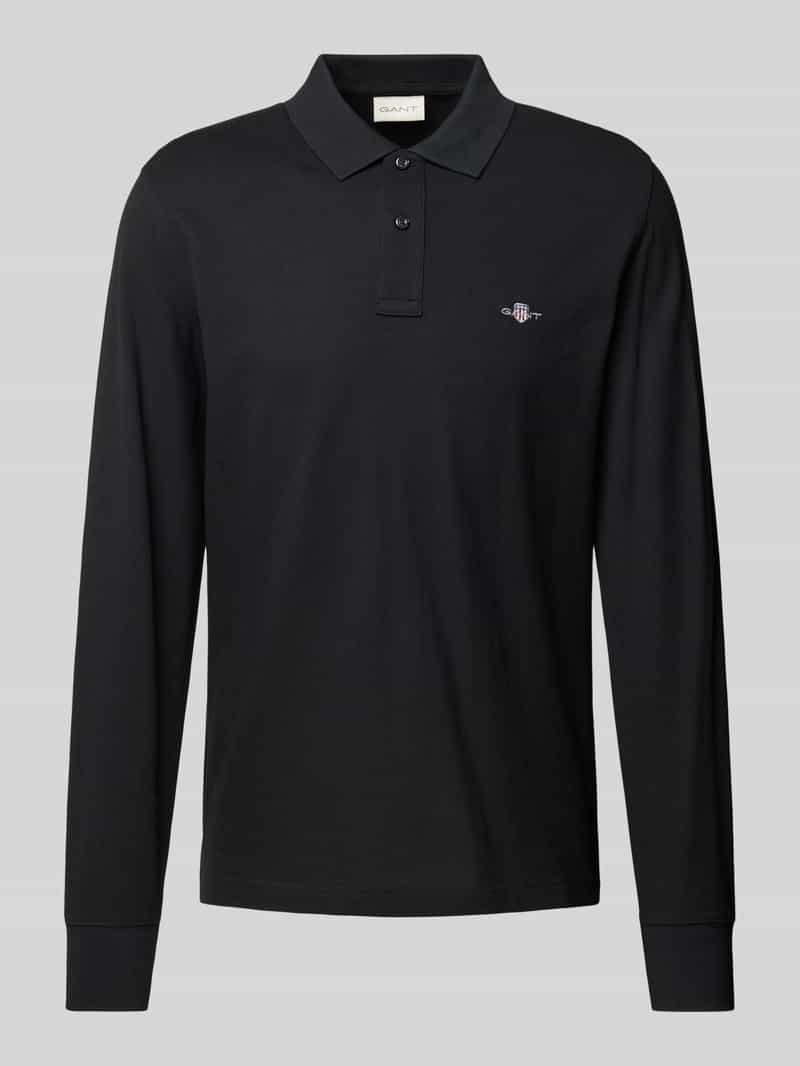 Gant Poloshirt REG SHIELD LS PIQUE RUGGER met logoborduursel op de borst