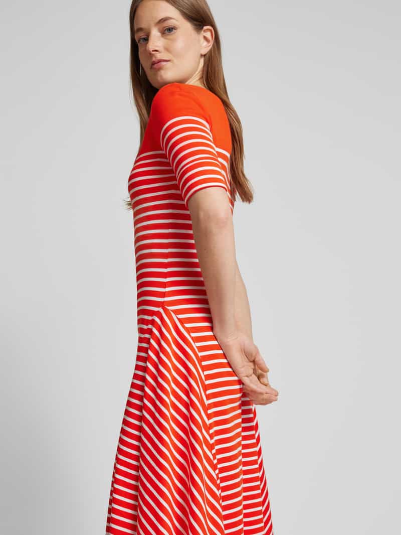 Lauren Ralph Lauren Midi-jurk met geribde boothals model 'MUNZIE'