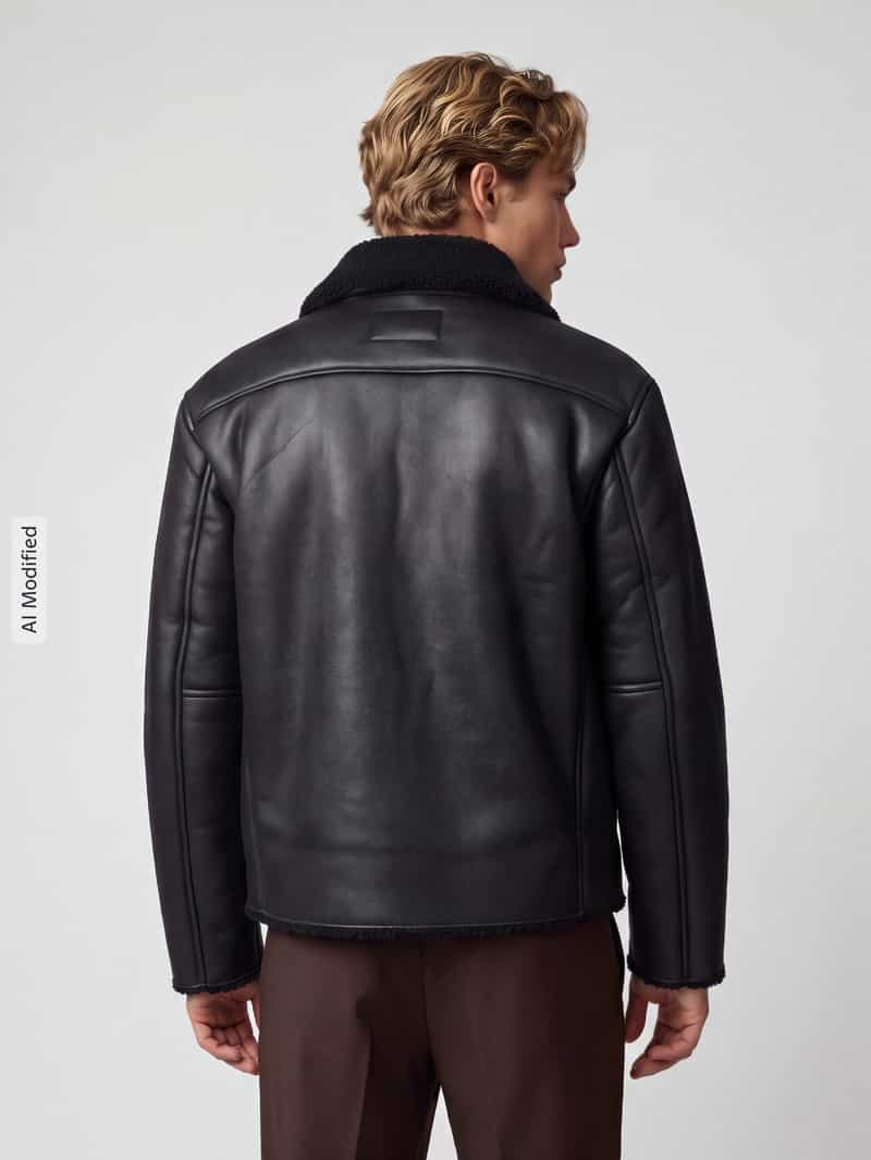 Only & Sons Kunstleren jack met shearling kraag