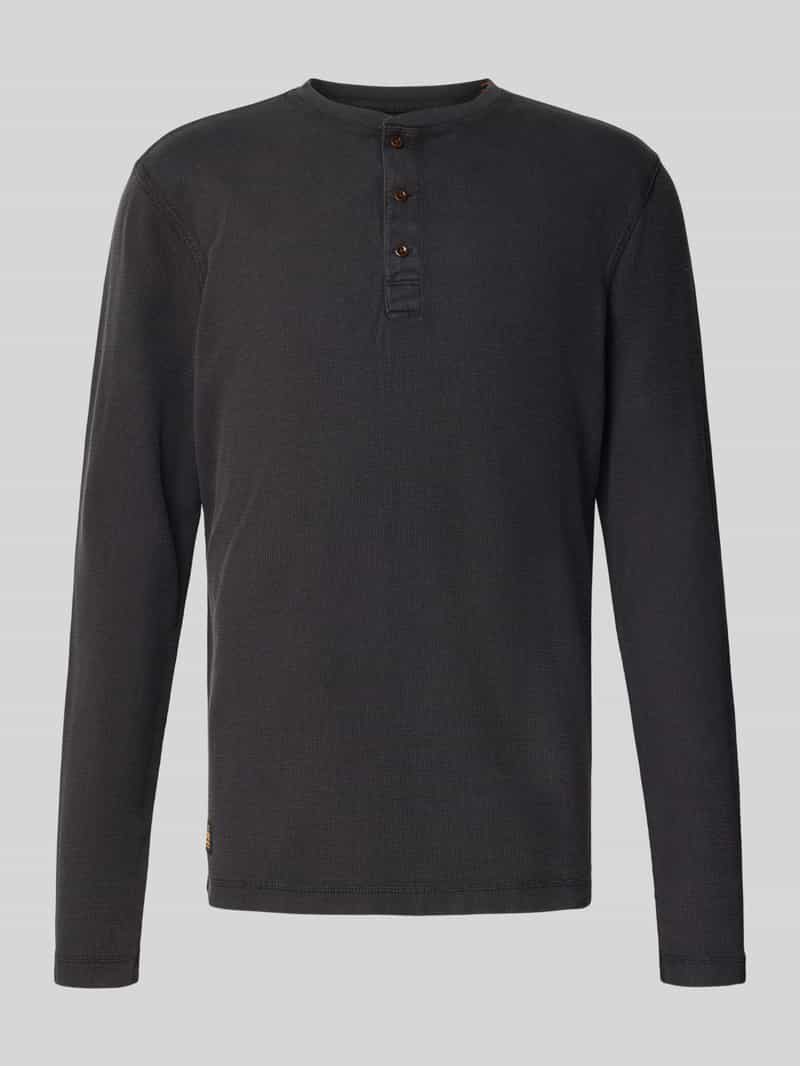 Superdry Shirt met lange mouwen structuurmotief en knoopsluiting