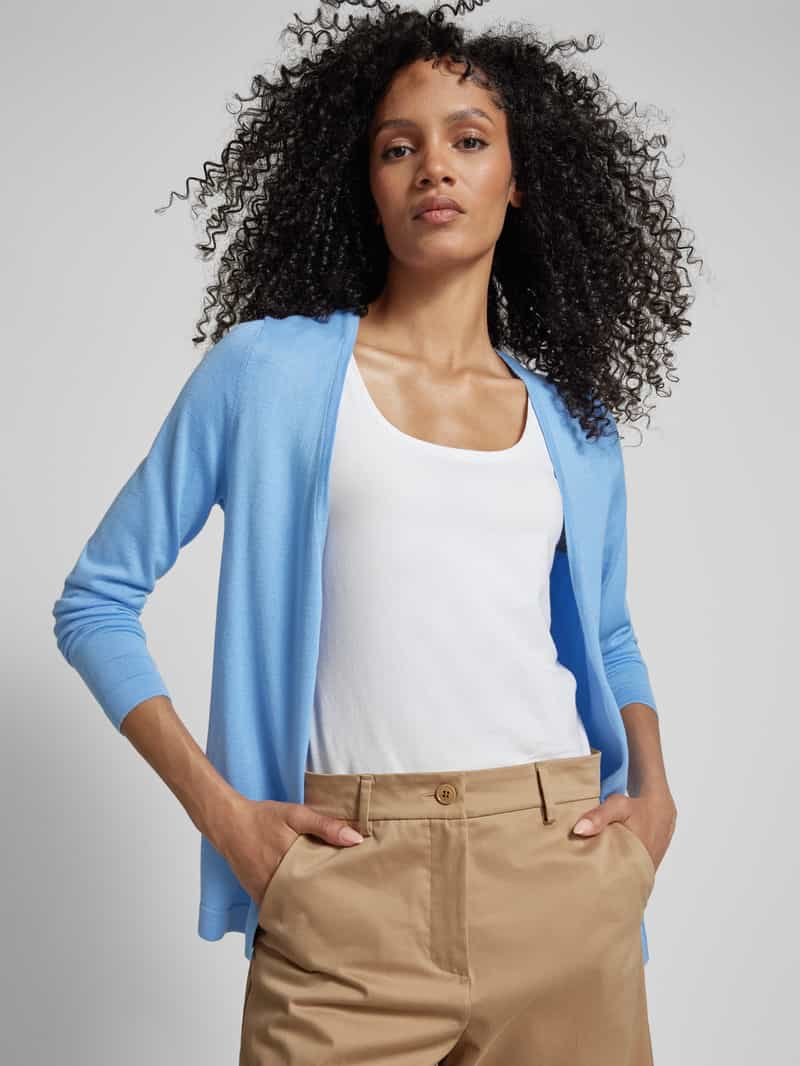 Kaffe Gebreide cardigan met opengewerkte voorkant model 'KAFENIA ASTRID'
