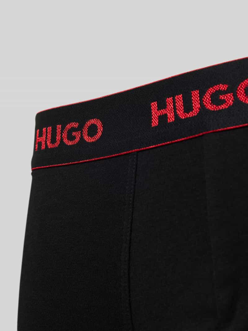 HUGO Boxershort met elastische band met label in een set van 3 stuks