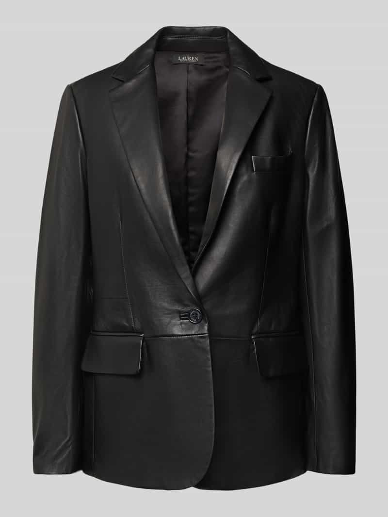 Lauren Ralph Lauren Slim fit blazer van lamsleer model 'BONARO'