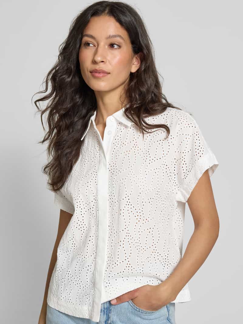 Opus Regular fit blouseshirt met ajourpatroon model 'Fessin'