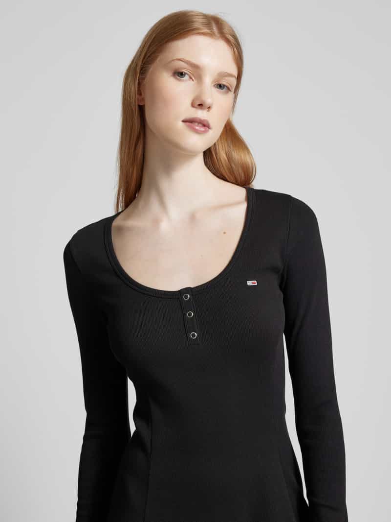 Tommy Jeans Mini-jurk met ronde hals model 'HENLEY'