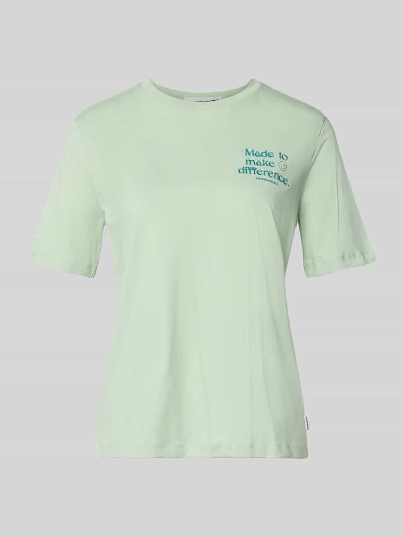 regular fit T-shirt van pure biologisch katoen model 'LUALAA'
