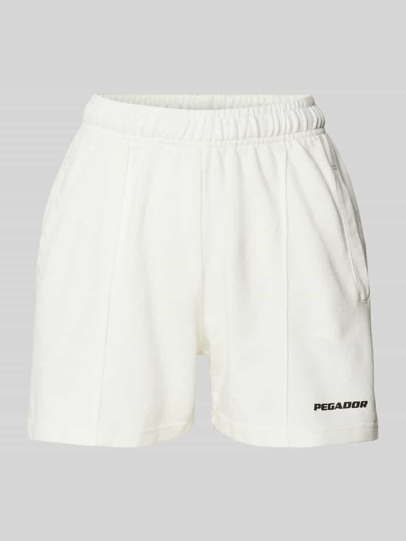 Pegador High waist sweatshorts met labelstitching, model 'SULLY'