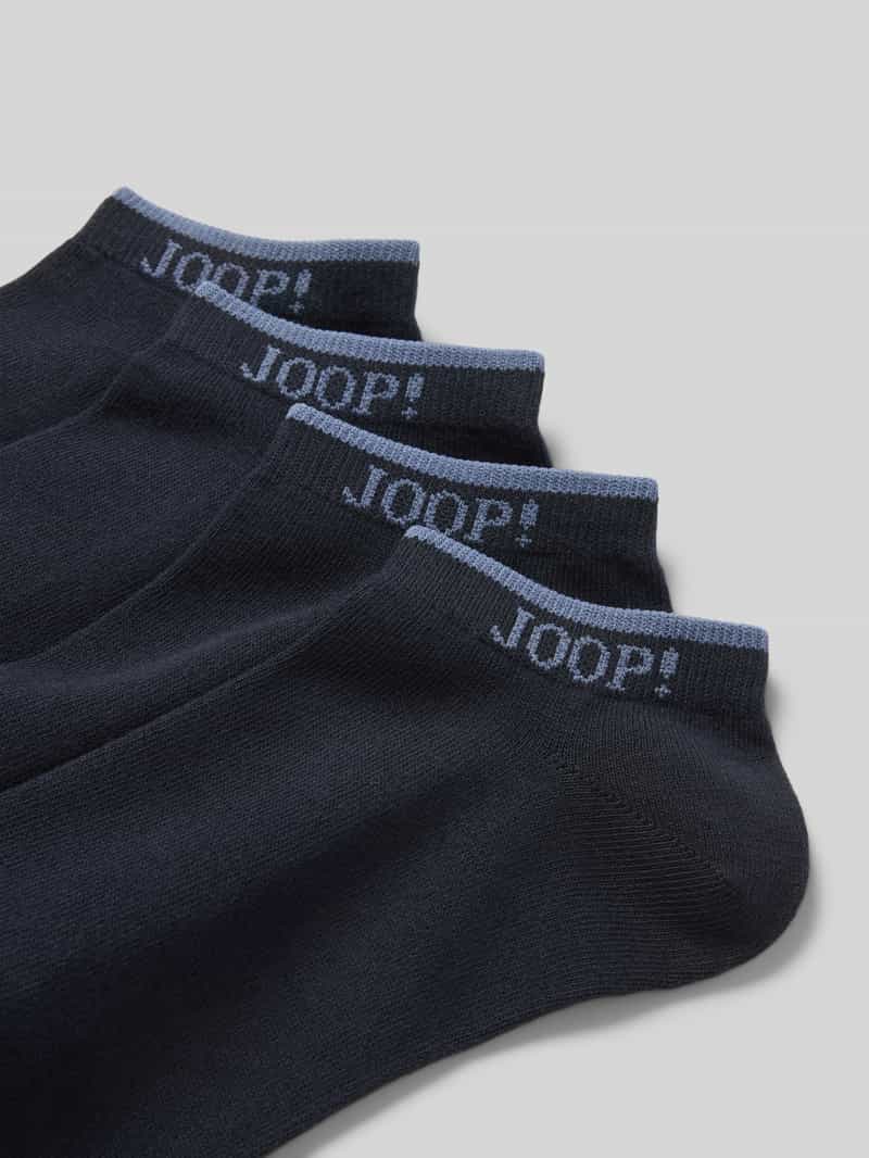 JOOP! Collection Sneakersokken met labeldetail in een set van 4 paar