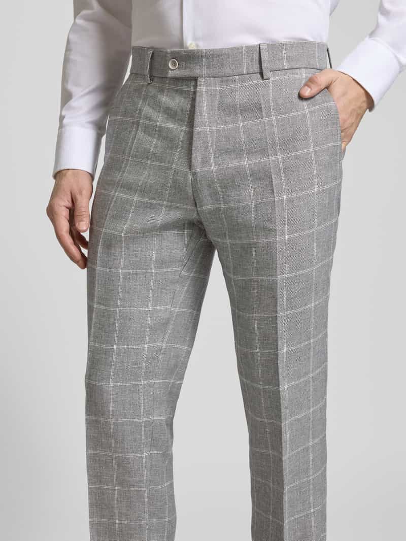 CG Club of Gents Regular fit pantalon met persplooien model 'Paco'