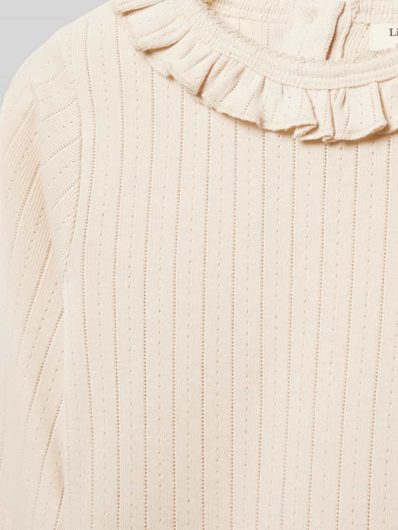 Lil Atelier Shirt met lange mouwen en volantkraag