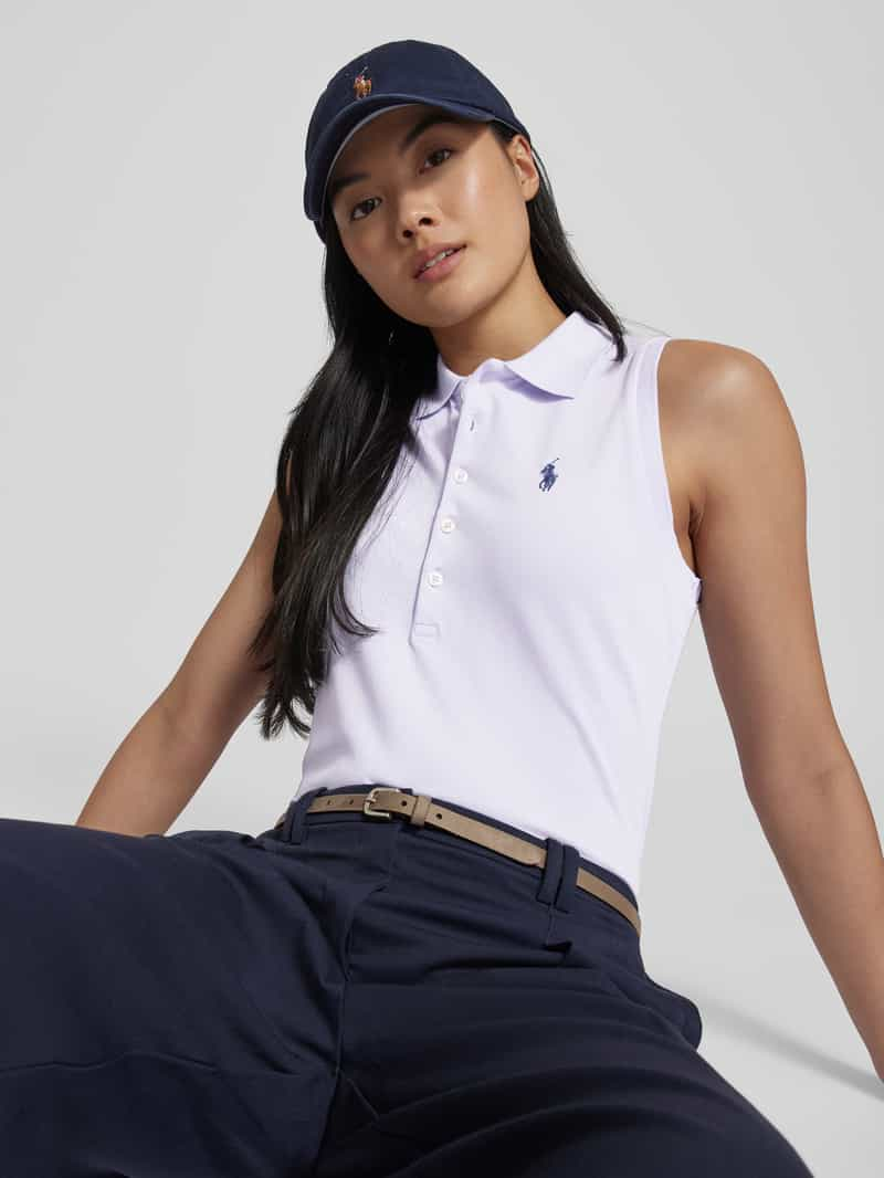 Polo Ralph Lauren Slim fit poloshirt in mouwloos design model 'JULIE'