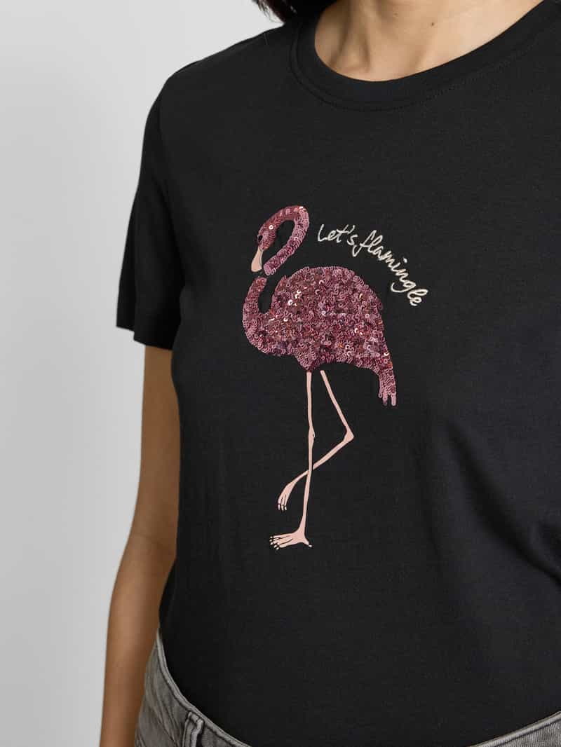Only Regular fit T-shirt met pailletten model 'KITA'