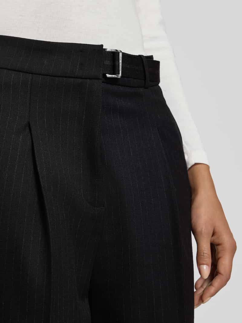 CAMBIO Broek met persplooien en wol model 'ELAINE PLEAT'