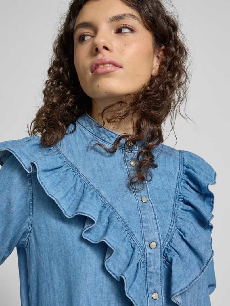 Pepe Jeans Overhemdblouse met drukknoopsluiting model 'KATIA'