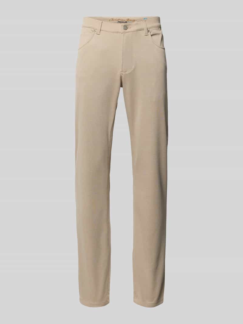Christian Berg Men Regular fit stoffen broek met Franse Steekzakken