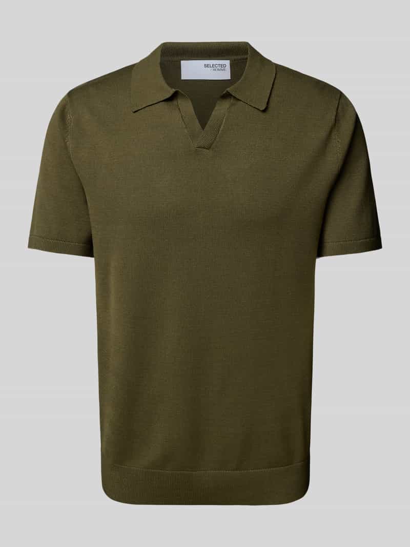 Selected Homme Poloshirt met V-hals model 'TELLER'