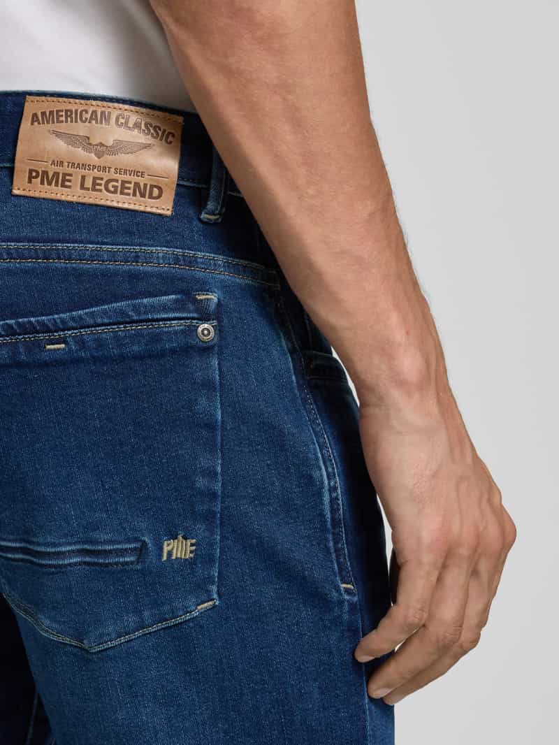 PME Legend Relaxed fit jeans met labelpatch