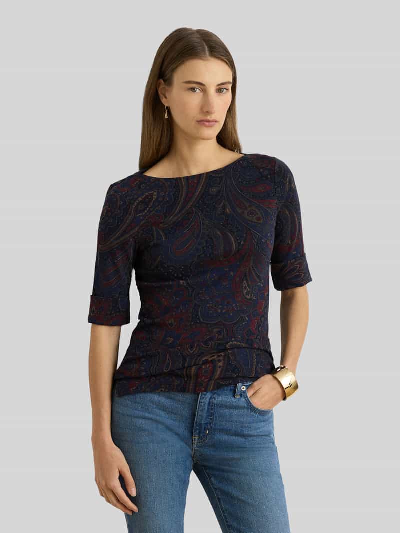 Lauren Ralph Lauren Slim fit t-shirt van katoenmix