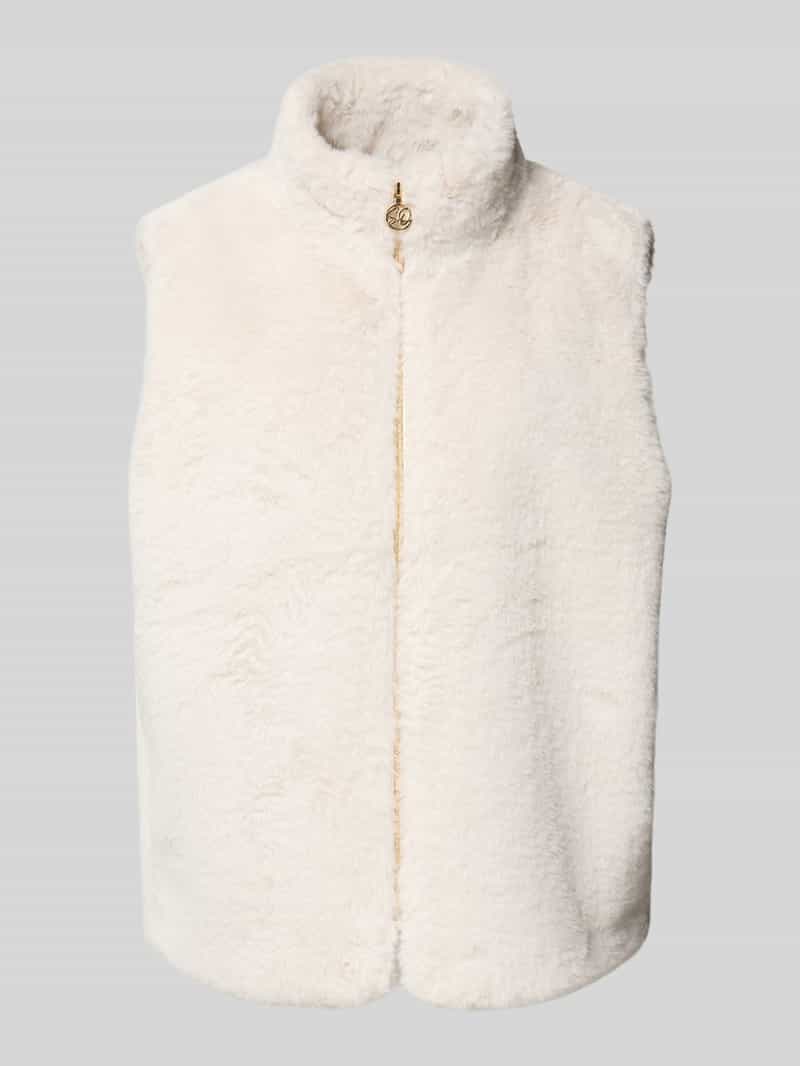 s.Oliver BLACK LABEL Regular fit gilet van teddypluche