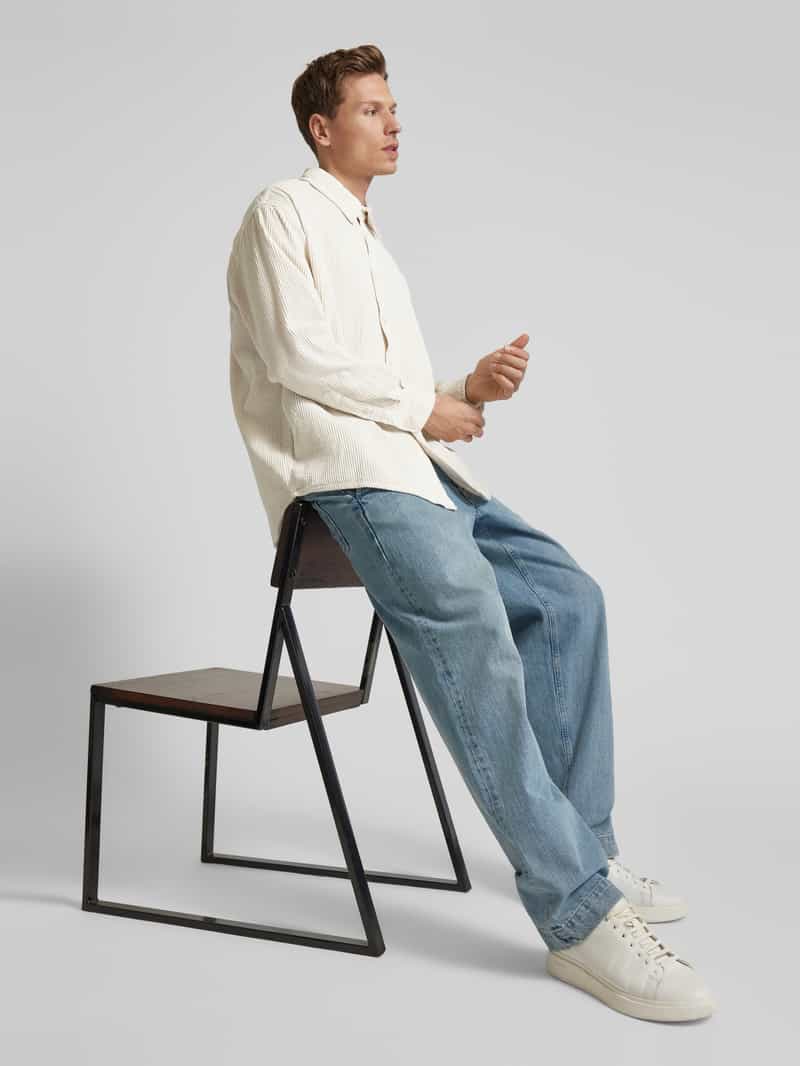 American vintage Regular fit corduroy overhemd met kentkraag model 'PADOW'