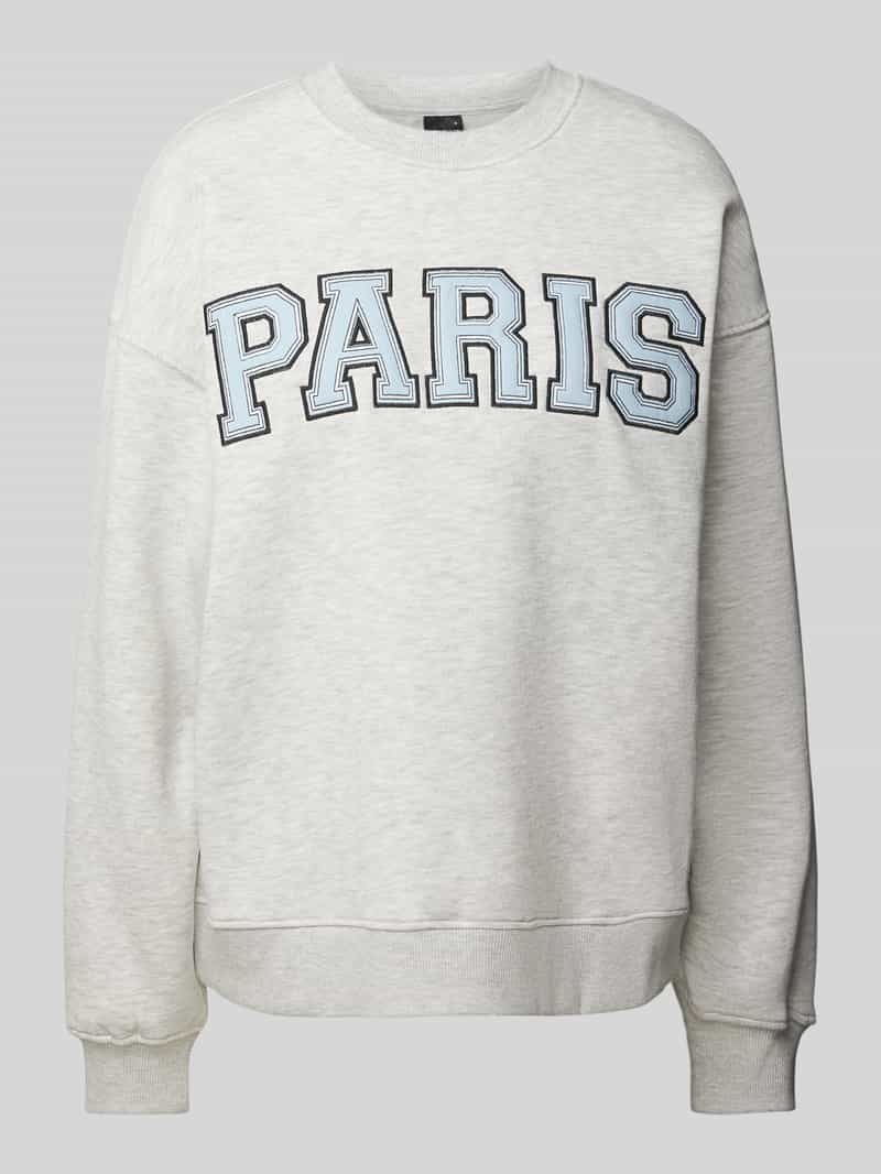 Gina Tricot Oversized sweatshirt met labelstitching