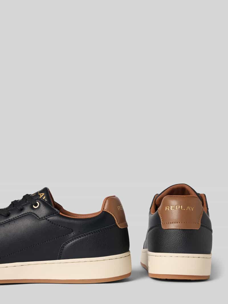 Replay Leren sneakers met labelprints model 'SMASH FINE'