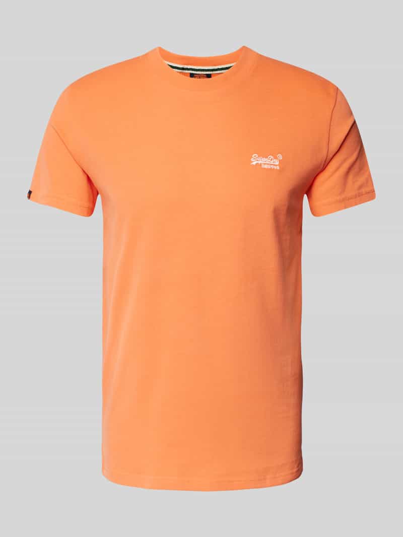 Superdry T-shirt met labelstitching