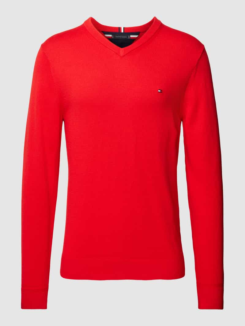 Tommy Hilfiger Gebreide pullover met V-hals, model 'PIMA'