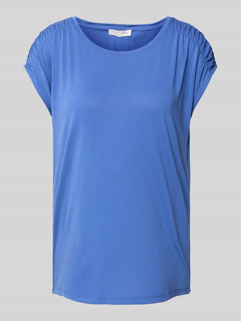 Christian Berg Woman T-shirt met geribde ronde hals