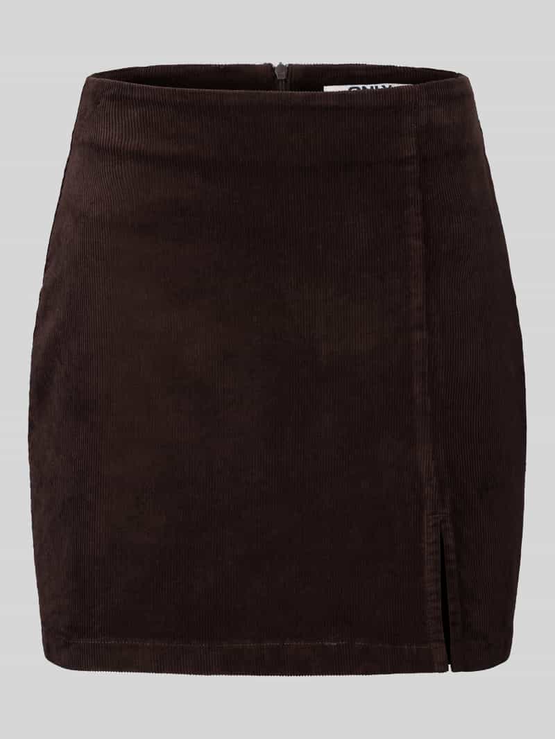 Licht uitlopend mini-rok van katoenmix model 'FLORA'