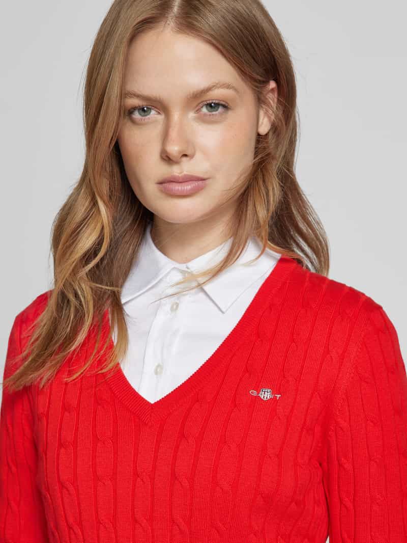 Gant Gebreide pullover met ribboorden