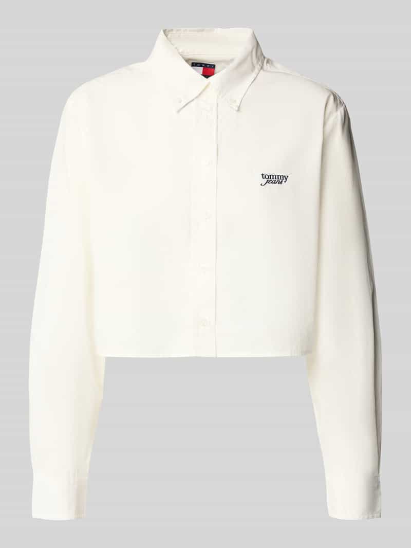 Tommy Jeans Cropped fit overhemdblouse van puur katoen