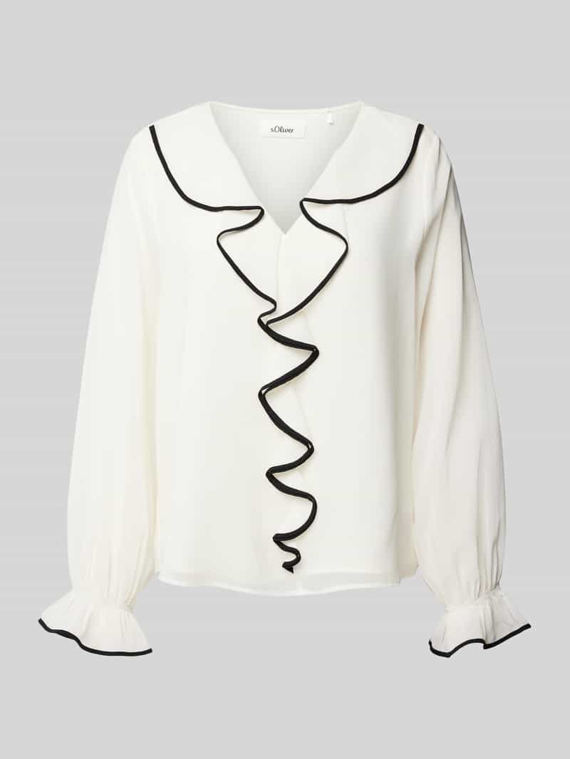 s.Oliver BLACK LABEL Regular fit blouse met volants