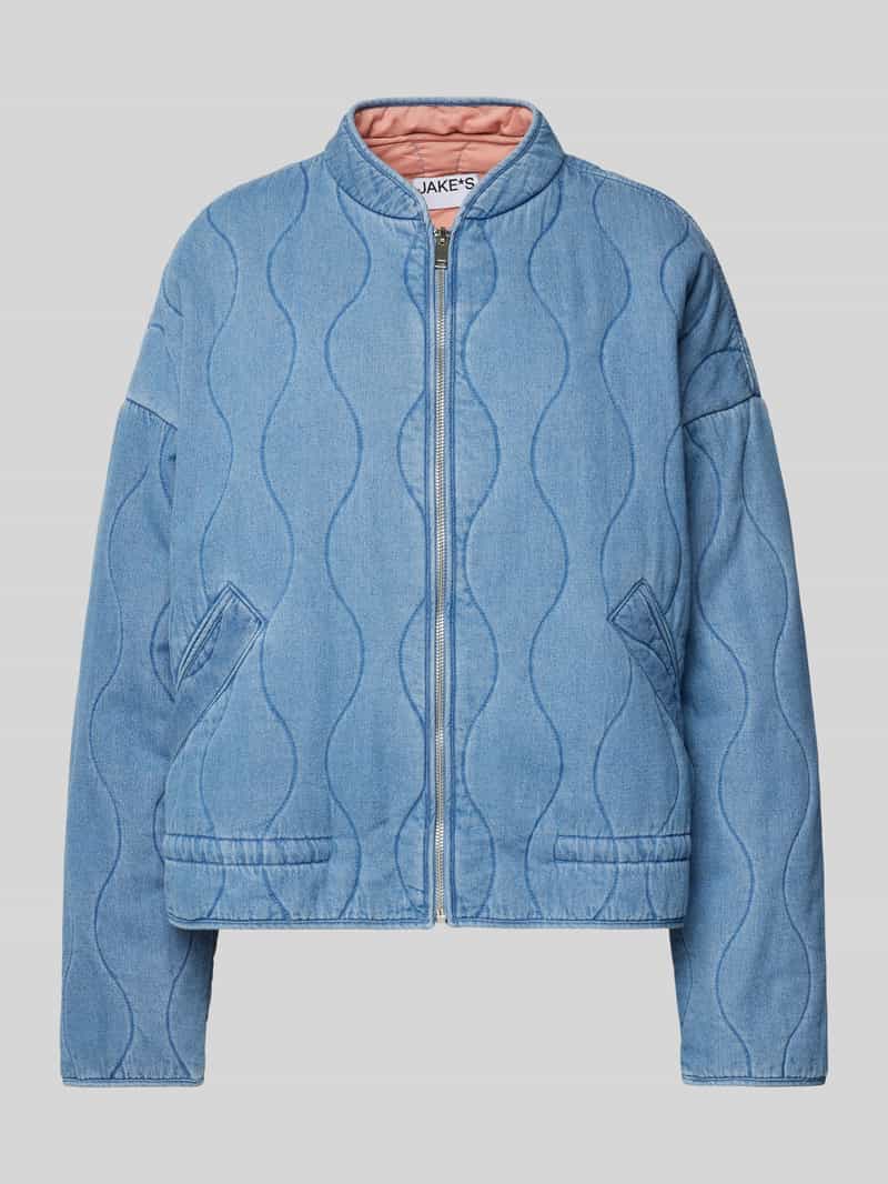 Jake*s Casual Jeansjack met doorgestikte naden