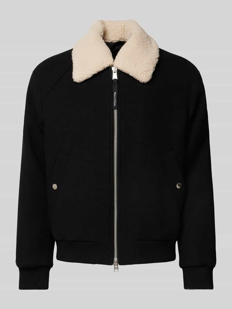 Marc O'Polo Regular fit bomberjack met imitatiebont
