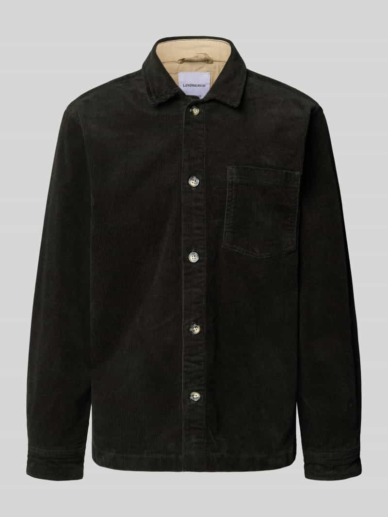 lindbergh Modern fit overhemdjack met borstzak model 'Superflex'