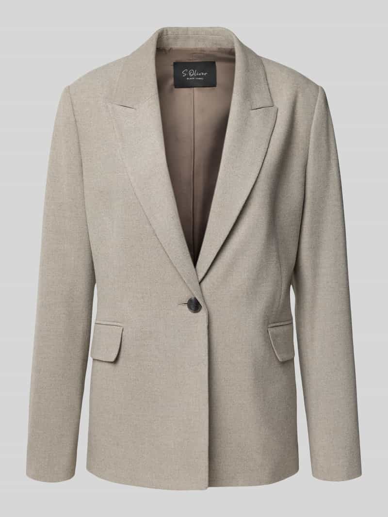 s.Oliver BLACK LABEL Regular fit blazer met gepunte reverskraag