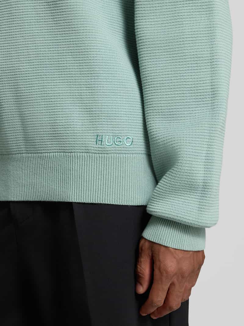 HUGO Loose fit gebreide pullover van puur katoen model 'SAN CELLY'