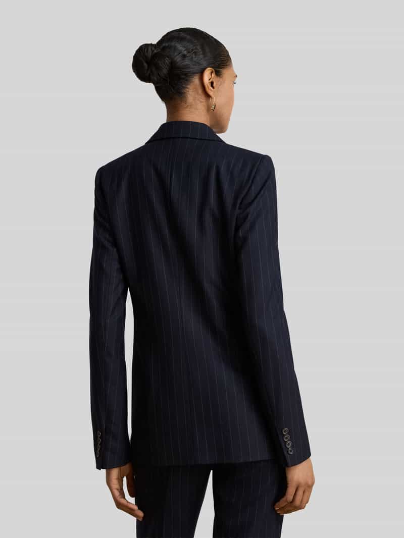 Lauren Ralph Lauren Regular fit lange blazer van wol met schoudervullingen