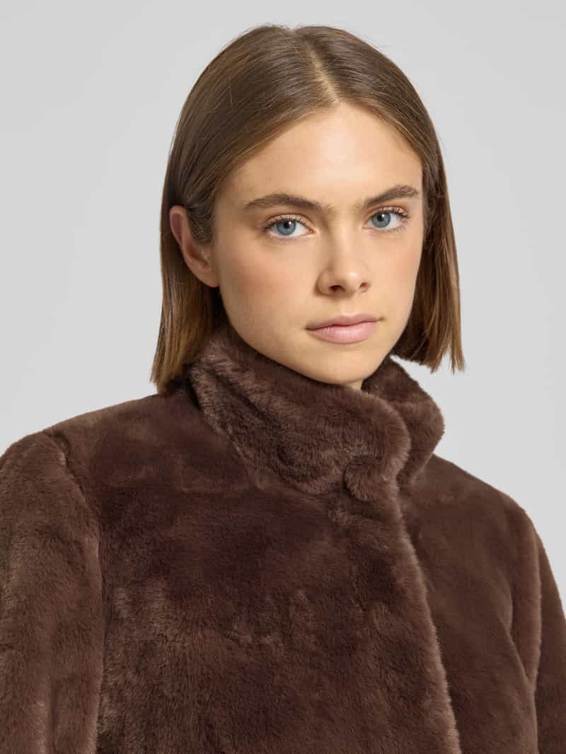 Only Regular fit lange jas in de look van imitatiebont model 'VIDA'