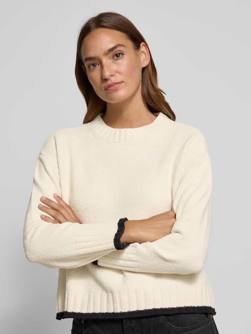 Vero Moda Regular fit gebreide pullover met contrastzoom model 'SHADOW'