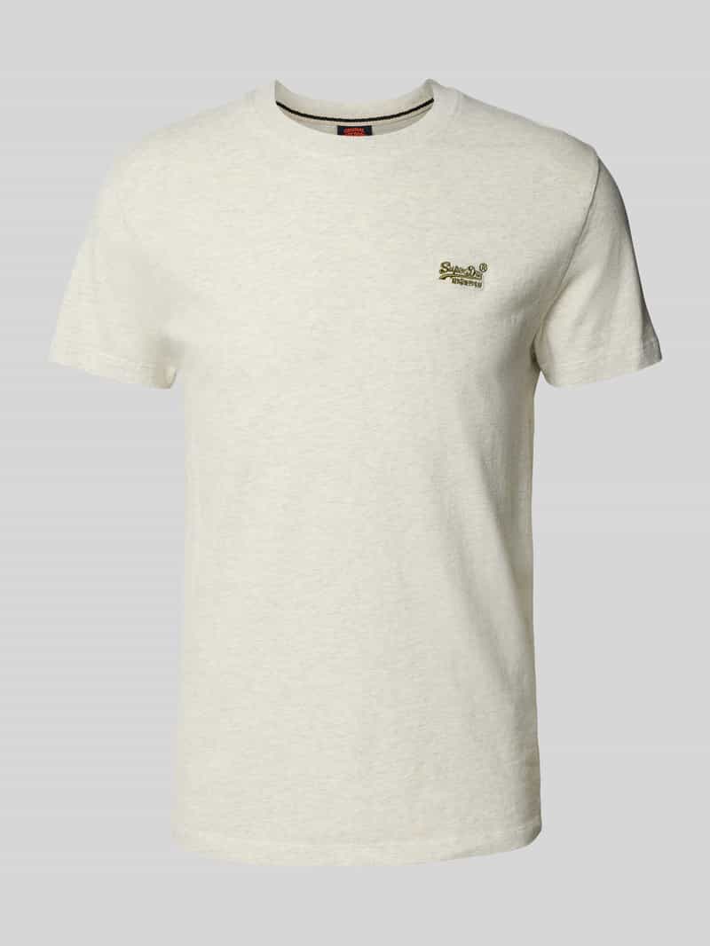 Superdry T-shirt met labelstitching