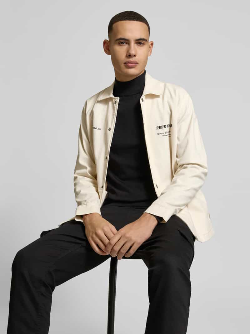 Pepe Jeans Regular fit jeansjack met labelstitching