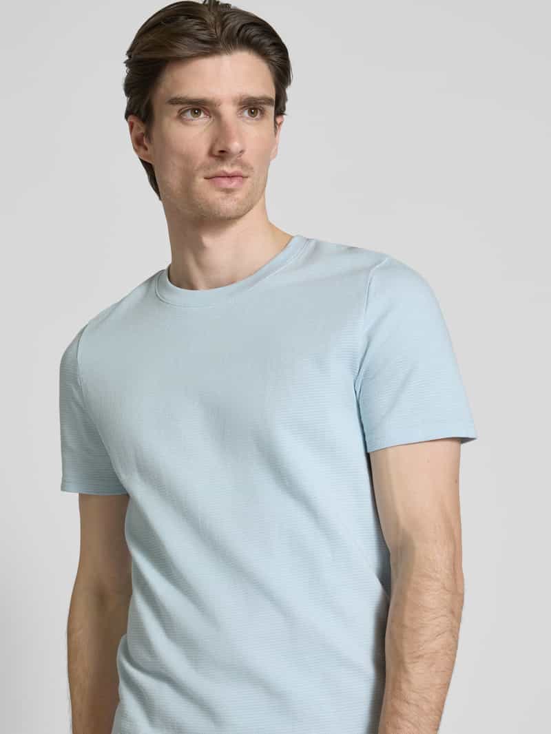 MCNEAL T-shirt met geribde ronde hals