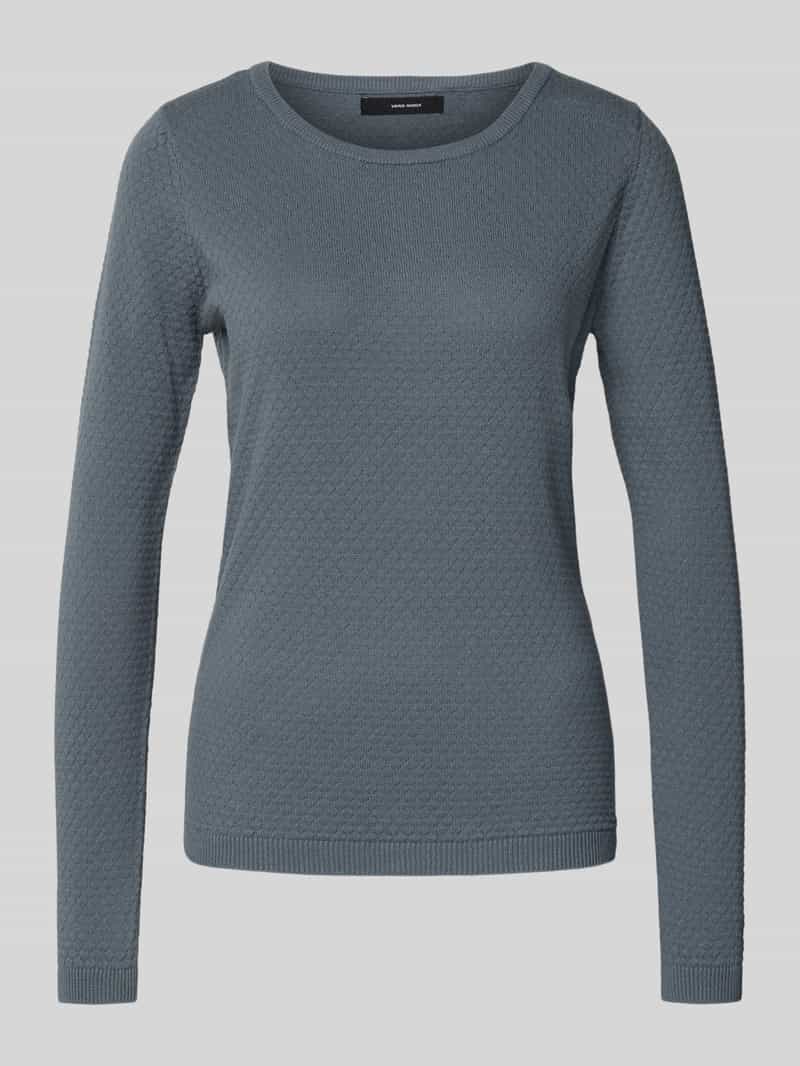 Vero Moda Trui met ronde hals VMCARE STRUCTURE LS O-NECK BLOU NOOS