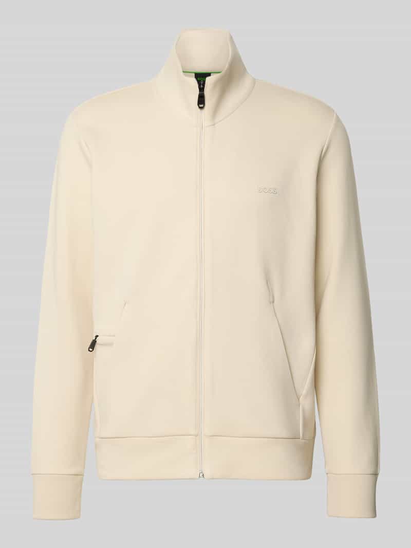 BOSS Green Regular fit sweatjack van katoenmix model 'SKAZ'