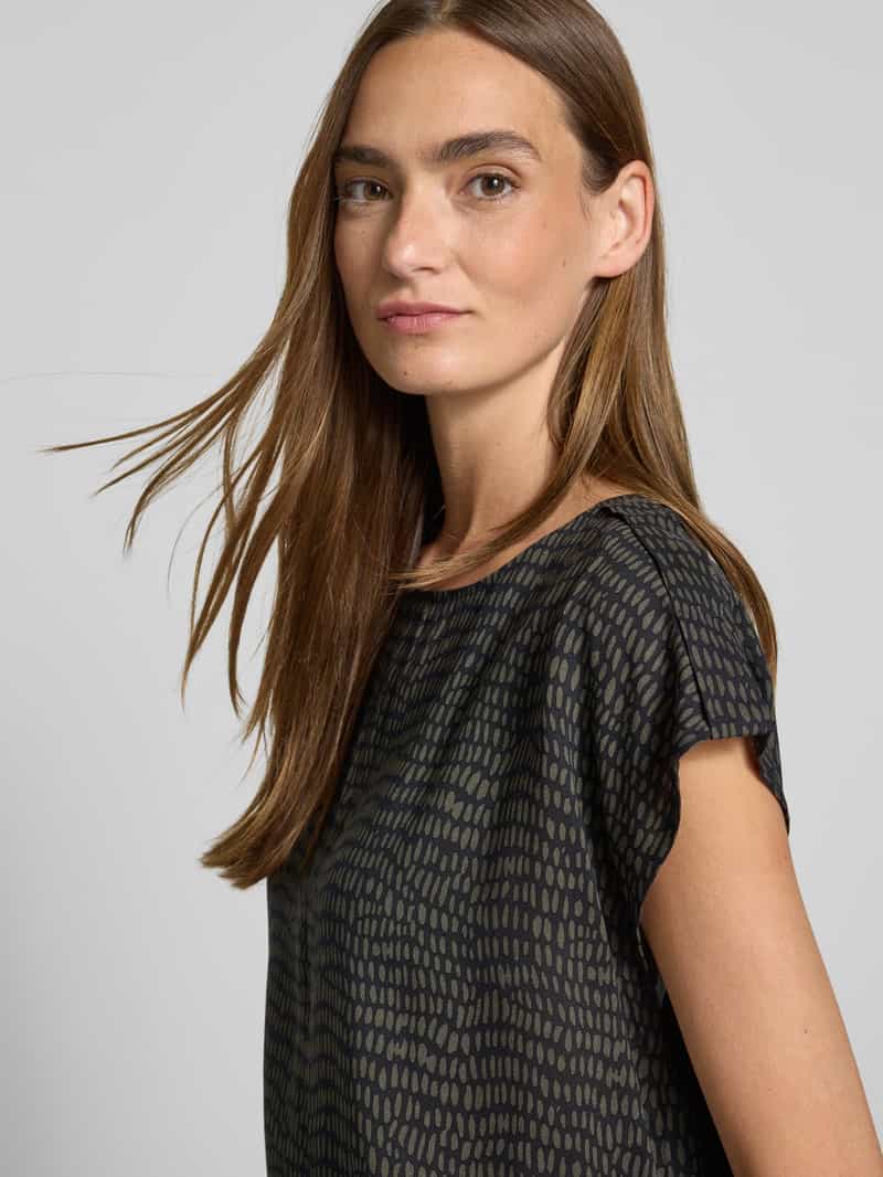 Opus Regular fit blousetop van pure viscose model 'Ferena splash'