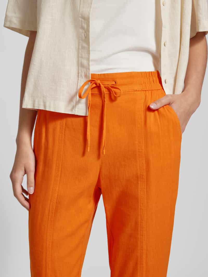 s.Oliver RED LABEL Tapered fit stoffen broek met tunnelkoord