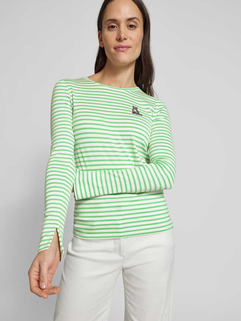 Marc Cain Shirt met lange mouwen en motiefstitching