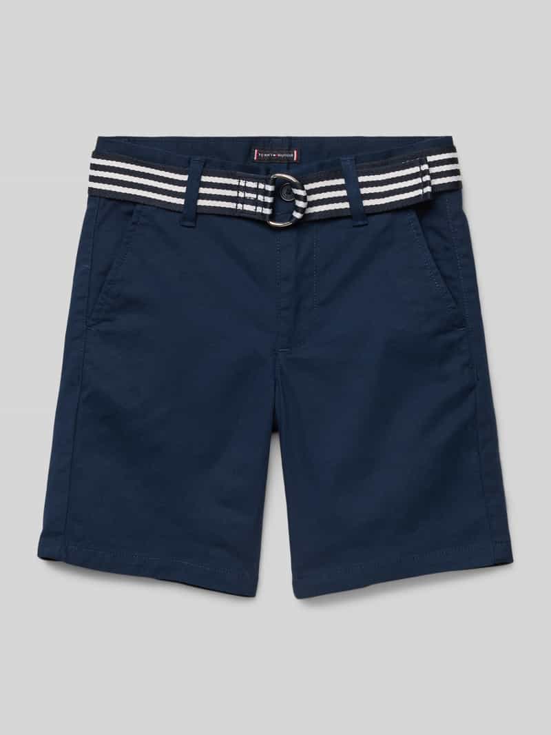 Tommy Hilfiger Kids Korte broek met riem en steekzakken